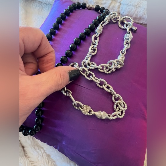 Judith Ripka Black and Silver Necklace - Picture 4 of 6